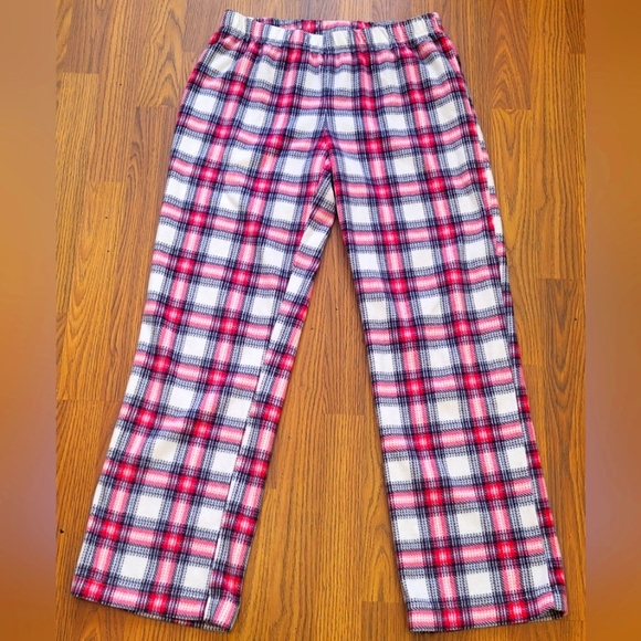 Joe Fresh Women's Plaid Fleece Pajama Set Sz S/P Red White Black Sleepwear - Picture 5 of 7